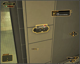 If you dont want or cant destroy the wall, all you have left is going to the door on the right #1 - (3) Peaceful solution: Reaching the staircase at the back of the studio - Confronting Eliza Cassan - Deus Ex: Human Revolution Game Guide