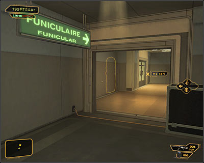Irrespectively of the decisions made thus far, you should eventually reach the staircase at the back of the TV studio (screen above) - (3) Aggressive solution: Reaching the staircase at the back of the studio - Confronting Eliza Cassan - Deus Ex: Human Revolution Game Guide