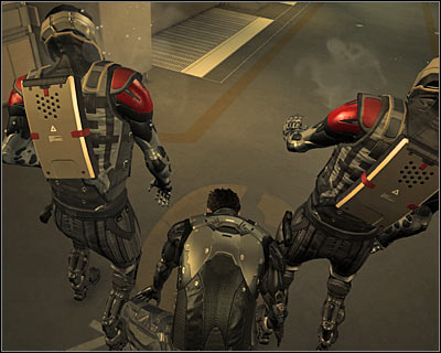 Carefully go down to the lowest level, trying to stay silent - (4) Peaceful solution: Reaching the funicular - Confronting Eliza Cassan - Deus Ex: Human Revolution Game Guide