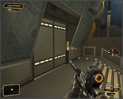 The fastest way of reaching the funicular button (screen above) is by using a camouflage (Cloaking System augmentation) - (4) Peaceful solution: Reaching the funicular - Confronting Eliza Cassan - Deus Ex: Human Revolution Game Guide