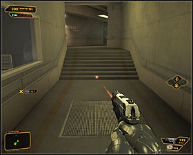 The recently gained mines should be placed beside the two main funicular room entrances #1 #2 - (5) Aggressive solution: Summoning the funicular - Confronting Eliza Cassan - Deus Ex: Human Revolution Game Guide