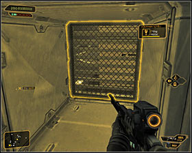 The last possible option implies breaking through the fragile wall fragment on the left #1 - (6) Peaceful solution: Reaching the main area of the basement - Confronting Eliza Cassan - Deus Ex: Human Revolution Game Guide