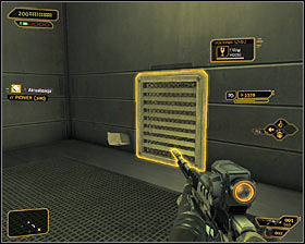 If you have the Punch Through Walls augmentation, you can look for a fragile wall fragment #1 - (9) Peaceful solution: Reaching room 802-11 - Confronting Eliza Cassan - Deus Ex: Human Revolution Game Guide