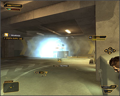 Be careful because there is a defensive turret around the corner - the best way to destroy it is to use EMP grenade (screen above) - (5) Aggressive solution: Going through the Harvesters hideout - Find Vasili Sevchenkos GPL Device - Deus Ex: Human Revolution Game Guide