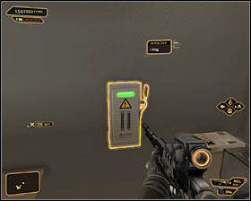 There are electric discharges on the top of the transformer and if your character can use the EMP Shielding augmentation do not worry about them - (3) Getting into the port area - Stowing Away - Deus Ex: Human Revolution Game Guide