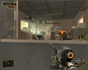 Once you get into the port area, I suggest exploring a small building located near the main gate #1 - (4) Peaceful solution: Retrieving the package from the shed - Stowing Away - Deus Ex: Human Revolution Game Guide