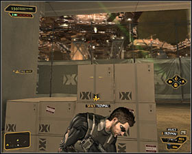 As youve probably noticed, youre now near the eastern, lower path, which is patrolled by a single enemy #1 - (5) Peaceful solution: Getting inside the port warehouse - Stowing Away - Deus Ex: Human Revolution Game Guide