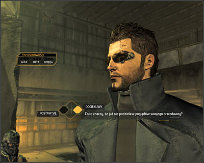 Instead of starting the fight, choose a dialog option to persuade Zelazny to stop further actions - Talion A.D. (steps 4-6) - Side quests - Deus Ex: Human Revolution Game Guide