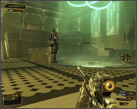 Go to the audience room, which is patrolled by two guards - (3) Peaceful solution: Finding Declan Faherty - Rescuing Megan and Her Team - Deus Ex: Human Revolution Game Guide