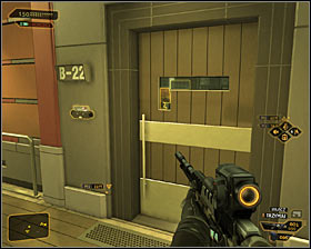 In the room B-21 there are also two computer terminals (you can use a password keppler on one of them) #1 and you can obtain a new password there - (3) Peaceful solution: Finding Declan Faherty - Rescuing Megan and Her Team - Deus Ex: Human Revolution Game Guide