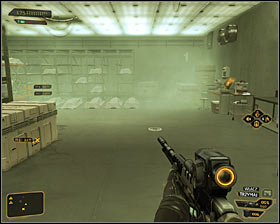 Continue your walk, eventually reaching a wall which can be destroyed #1 - (3) Peaceful solution: Finding Declan Faherty - Rescuing Megan and Her Team - Deus Ex: Human Revolution Game Guide