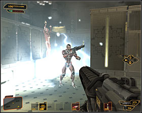 If youre at full strength starting a fight with Jaron (more info in the description of Step 7), it will be easier to win this struggle - (8) Defeating Jaron Namir - Rescuing Megan and Her Team - Deus Ex: Human Revolution Game Guide