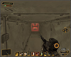 If you do not have the EMP Shielding augmentation or you want to explore the entire area, you would have to get to the northern air vent, where a fragmentation mine was located - (1) Getting inside the station - Shutting Down Darrows Signal - Deus Ex: Human Revolution Game Guide