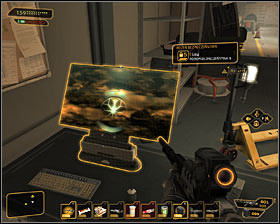 Now you can examine two computer terminals in the western part of level 1 - (2) Reaching the tower top - Shutting Down Darrows Signal - Deus Ex: Human Revolution Game Guide