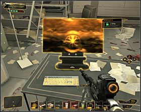 After the exploration, look around for plasma capsules, a PDA with a code to a dressing room #1, a PEPS weapon and an unsecured computer terminal #2 - (2) Reaching the tower top - Shutting Down Darrows Signal - Deus Ex: Human Revolution Game Guide