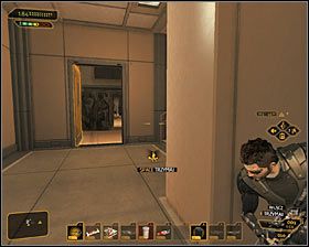 An exit from another vent is located in one of the storage room in the south-eastern part of the hall #1 - (5) Crossing through the station - Shutting Down Darrows Signal - Deus Ex: Human Revolution Game Guide