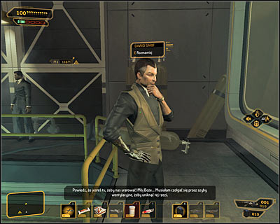Enter the room and start a conversation with Sarif (screen above) - (7) Aggressive solution: Reaching the David Sarifs hideout - Shutting Down Darrows Signal - Deus Ex: Human Revolution Game Guide