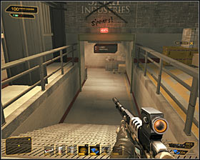 6 - (3) Peaceful option: Getting to the elevator - Securing Sarifs Manufacturing Plant - Deus Ex: Human Revolution Game Guide