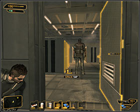 A second terrorist should patrol nearby corridors #1 and it is best to surprise him when he turns around and goes in the opposite direction - (3) Peaceful option: Getting to the elevator - Securing Sarifs Manufacturing Plant - Deus Ex: Human Revolution Game Guide