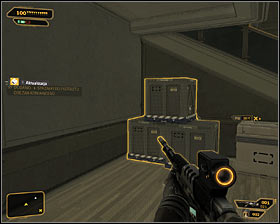 Only one terrorist is left #1 but do not get fooled, because he also often changes his position - (8) Peaceful option: Securing the assembly lab - Lab 2 - Securing Sarifs Manufacturing Plant - Deus Ex: Human Revolution Game Guide