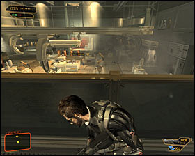 Start with taking a cover and try to attack your opponents before they split up #1 - (8) Aggressive option: Securing the assembly lab - Lab 2 - Securing Sarifs Manufacturing Plant - Deus Ex: Human Revolution Game Guide