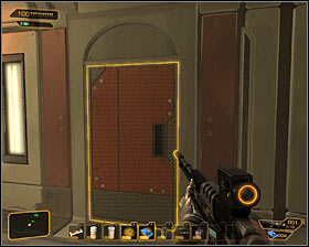 If you want to turn off the turret, go to the left by jumping #1 (press SPACE - you have to be glued to the wall) - (9) Getting to the server room - Securing Sarifs Manufacturing Plant - Deus Ex: Human Revolution Game Guide