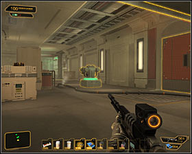 If you want to past the turret, just explore a corridor in front of junction - (9) Getting to the server room - Securing Sarifs Manufacturing Plant - Deus Ex: Human Revolution Game Guide