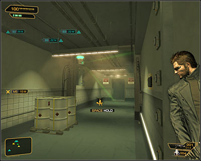 This is not the end of your problems - there is another security camera around a corner - (3) Getting to the morgue - Investigating the Suicide Terrorist - Deus Ex: Human Revolution Game Guide