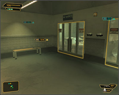 The left door (screen above) leads to the morgue - (4) Examining the hackers corpse - Investigating the Suicide Terrorist - Deus Ex: Human Revolution Game Guide