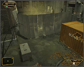 Make sure that none of the enemies comes in your direction and jump over the fence #1 - (1) Peaceful option: Reaching the antenna - Stopping the Transmission - Deus Ex: Human Revolution Game Guide