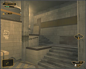 You can also look around this area, taking closer look in containers here - (1) Investigating the helipad area - The Transmission - Deus Ex: Human Revolution Game Guide