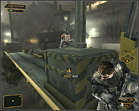 There are two more opponents to be removed - (1) Getting near the main building - Following the Clues in Highland Park - Deus Ex: Human Revolution Game Guide