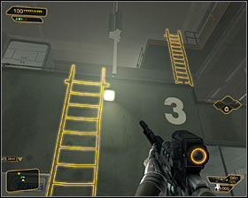 It is worth to get into the booth described earlier, but you have to be very careful because a guard inside is very sensitive to sounds from the outside - (2) Getting to the elevator - Following the Clues in Highland Park - Deus Ex: Human Revolution Game Guide