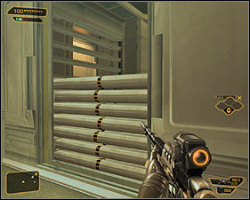 2 - (3) Aggressive option: Crossing by first part of the camp - Following the Clues in Highland Park - Deus Ex: Human Revolution Game Guide