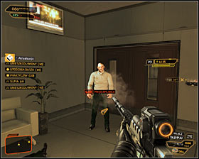 If youve chosen the eastern passage, then youll be stopped in the first room by two members of FEMA #1 - (5) Getting to the second elevator - Following the Clues in Highland Park - Deus Ex: Human Revolution Game Guide