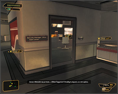 Pritchard will contact you right after your return to Sarif Industries headquarters and you should talk to him first - (1) Meeting with Pritchard | Whispers of Conspiracy - Whispers of Conspiracy - Deus Ex: Human Revolution Game Guide