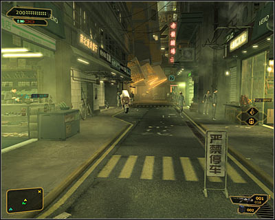 If youve chosen the passageway recommended by the game, then youll start exploring the Youzhao district in its southern part - (2) Finding the Hengsha Court Gardens building - Hunting the Hacker - Deus Ex: Human Revolution Game Guide