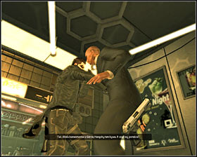 You dont have to spend any money on the card, because you may as well attack the bouncer - (6) Getting inside the Hive nightclub - Hunting the Hacker - Deus Ex: Human Revolution Game Guide