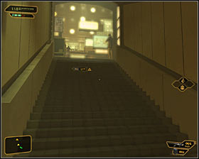 You are starting on level one of the hotel and van Bruggens pod can be found on the top fourth level - (8) Finding van Bruggen - Hunting the Hacker - Deus Ex: Human Revolution Game Guide