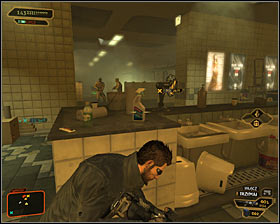 If you dont want to go through the ventilation shaft, then you should choose the main passageway #1 - (11) Travelling through the locker room area - Hunting the Hacker - Deus Ex: Human Revolution Game Guide