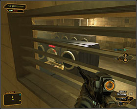 Notice that taking down the wall has unlocked a secret corridor which runs parallel to the laundry room - (12) Travelling through the laundry room area - Hunting the Hacker - Deus Ex: Human Revolution Game Guide