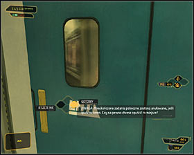 Open the door, use the stairs #1 and wait for a shuttle to show up on the station #2 - (14) Using the shuttle - Hunting the Hacker - Deus Ex: Human Revolution Game Guide