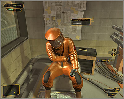 Approach the TYM employee youve managed to save from certain death and start a conversation with him - (2) Rescuing a TYM employee - Searching for Proof - Deus Ex: Human Revolution Game Guide