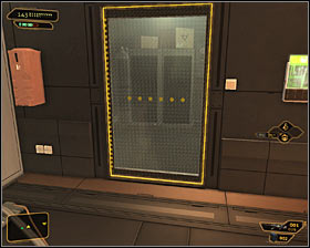 Your current objective is to reach an elevator located past the cryo-sterilization room - (4) Peaceful solution: Travelling through the cryo-sterilization room - Searching for Proof - Deus Ex: Human Revolution Game Guide
