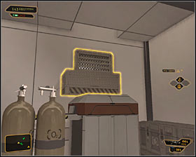 If you werent able to collect an access card before you can do this right now, because theres a second card in the area - (7) Peaceful solution: Travelling through the laboratories - Searching for Proof - Deus Ex: Human Revolution Game Guide