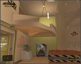 The last possible method is to reach the upper balcony - (7) Peaceful solution: Travelling through the laboratories - Searching for Proof - Deus Ex: Human Revolution Game Guide