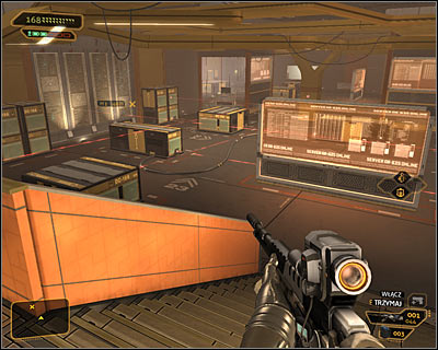 All passageways described in this step will allow you to get to the room with laser traps - (8) Peaceful solution: Reaching the Data Core - Searching for Proof - Deus Ex: Human Revolution Game Guide