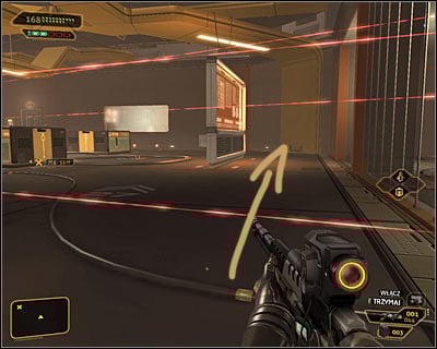 Dont be too happy that youve successfully avoided the first group of laser beams, because youll soon encounter even more of these traps - (9) Heading through the laser room - Searching for Proof - Deus Ex: Human Revolution Game Guide