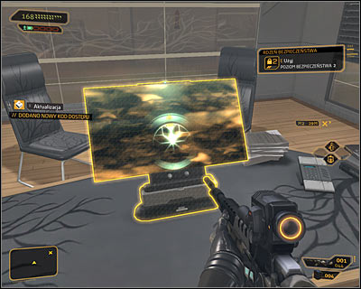 Aside from the datapad youll also find a computer terminal in this office (screen above) - (1) Peaceful solution: Going through the offices - Entering the Dragons Lair - Deus Ex: Human Revolution Game Guide