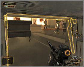 If you want to take the soldiers from the main hall by surprise, then it would be a good idea to use a ventilation shaft - (4) Peaceful solution: Leaving the penthouse - Entering the Dragons Lair - Deus Ex: Human Revolution Game Guide